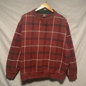 Knights Sportswear Plaid Unisex Crewneck Sweater Size L
